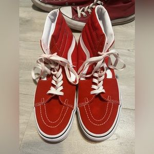 red high-top, size 10 vans